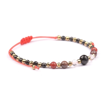 Bransoletka celebrytka TURMALIN + znak zodiaku BARAN zodiak